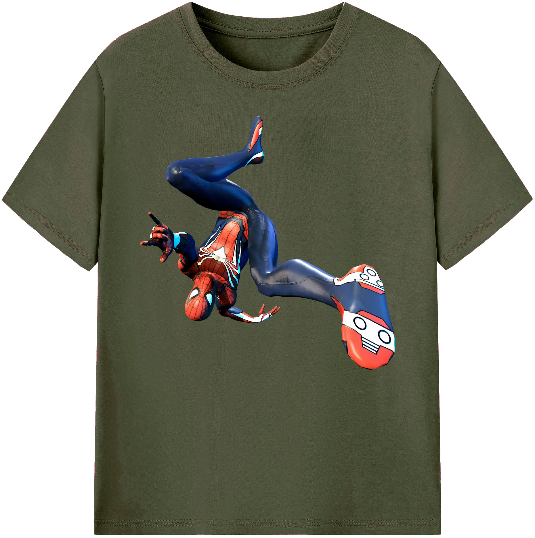 （画像用） Spider Man スパイダーマン 綿100％ メンズ半袖Tシャツ｜肌触りやわらか＆通気性